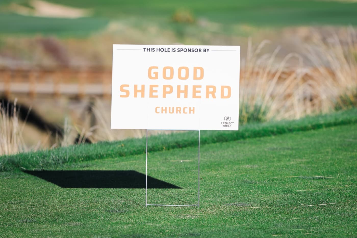 A hole sponsored by Good Shepherd Church